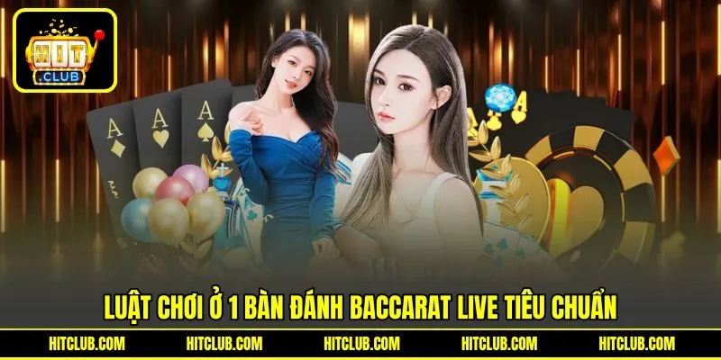 Luật chơi ở 1 bàn đánh Baccarat Live tiêu chuẩn