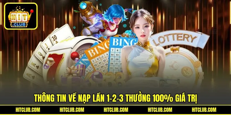 Thông tin về nạp lần 1-2-3 thưởng 100% giá trị